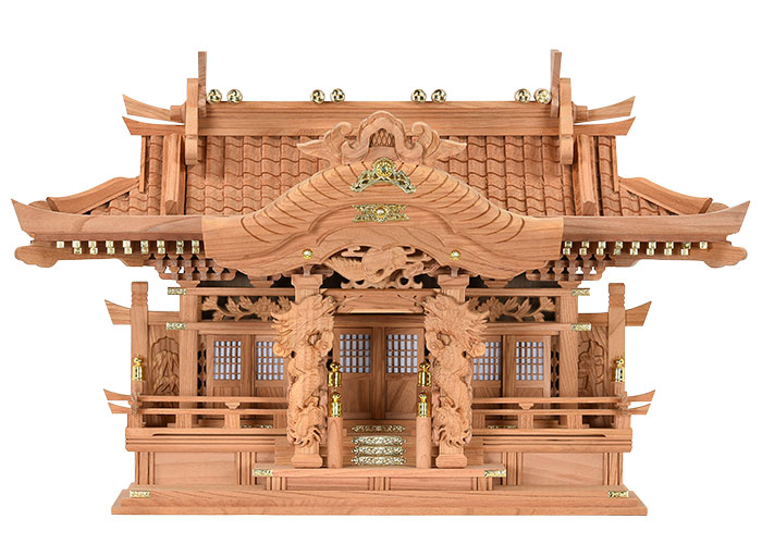 送料無料】本欅 入母屋型彫刻三社(高61㎝タイプ) - 仏壇・仏具 送料無料】本欅 入母屋型彫刻三社(高61㎝タイプ) - 仏壇・仏具